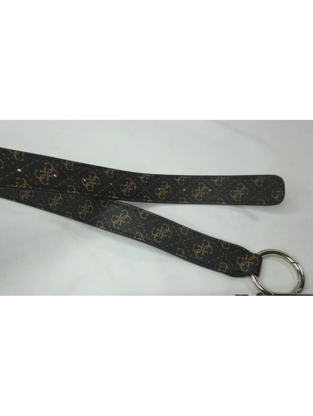 Guess Womens 2 Pc Leather O ring Belt Dark Brown/Coffee Detacheable Sz XL *NWOT*
